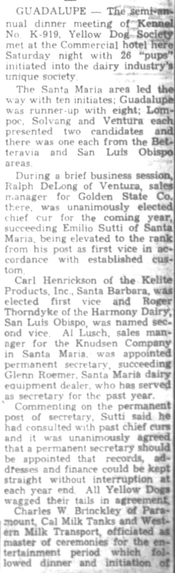 Clipping from Santa Maria Times